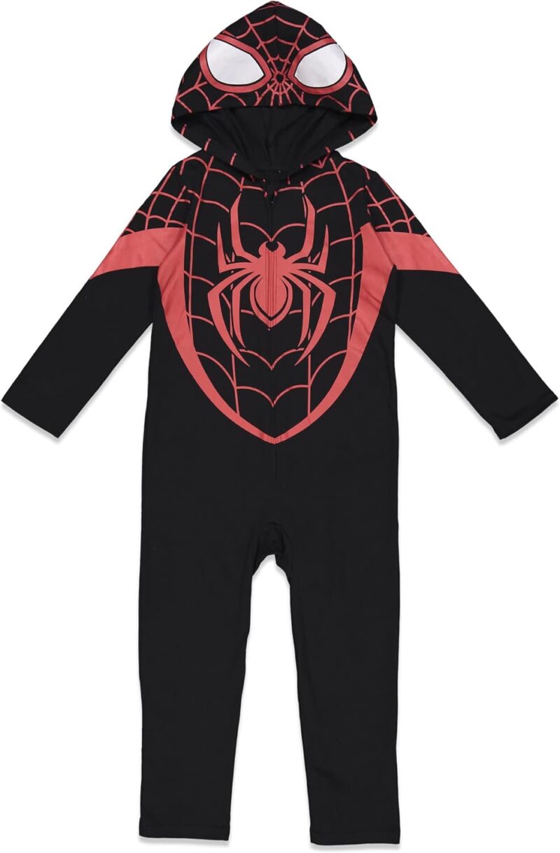 Marvel Avengers Spider-Verse Spider-Man Venom Iron Man Zip Up Cosplay Coverall Newborn to Little Kid - Image 2