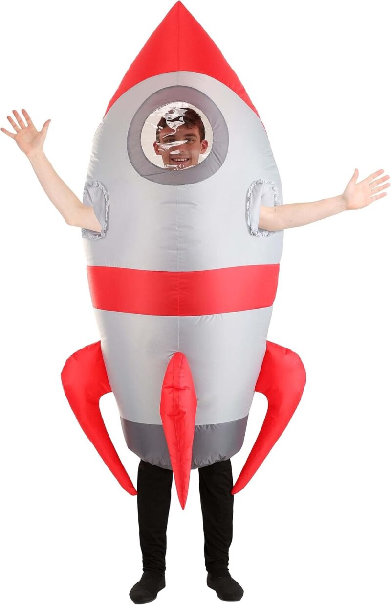 Inflatable Space Themed Costumes for Adults | Blow-Up Green Alien Costumes | Rocket Ship Costume | Astronaut Cosplay