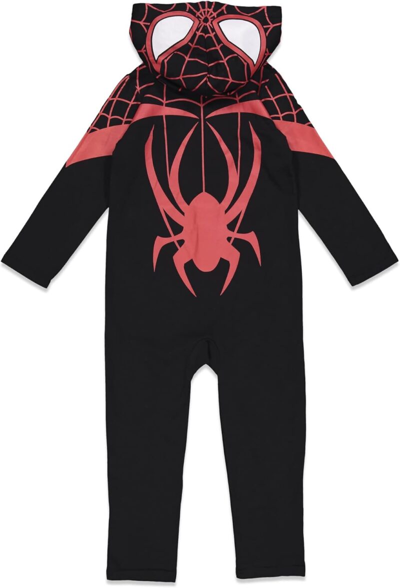 Marvel Avengers Spider-Verse Spider-Man Venom Iron Man Zip Up Cosplay Coverall Newborn to Little Kid - Image 4