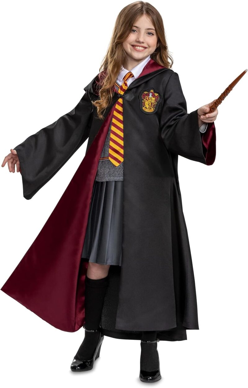 Disguise Girls Hermione Costume, Official Harry Potter Wizarding World Prestige Outfit for Kids - Image 5