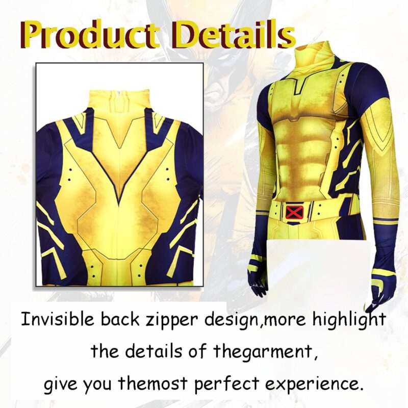 Superhero Cosplay Costume for Men Halloween Cosplay Costume Outfit Jumpsuit Adult - Image 3