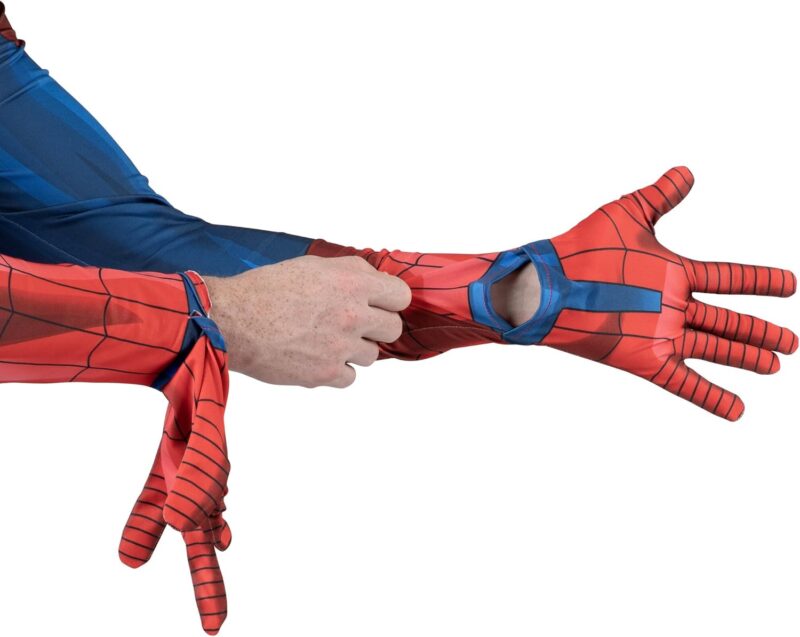 MARVEL Spider-Man Official Adult Deluxe Zentai Halloween Costume - Stretch Spandex with Hidden Zippers and Wrist Slits - Image 4