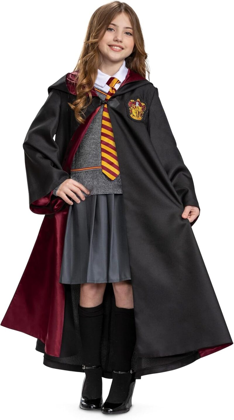 Disguise Girls Hermione Costume, Official Harry Potter Wizarding World Prestige Outfit for Kids