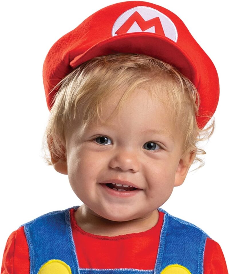 Disguise Infant Mario Costume, Official Super Mario Bros Outfit for Babies - Image 4