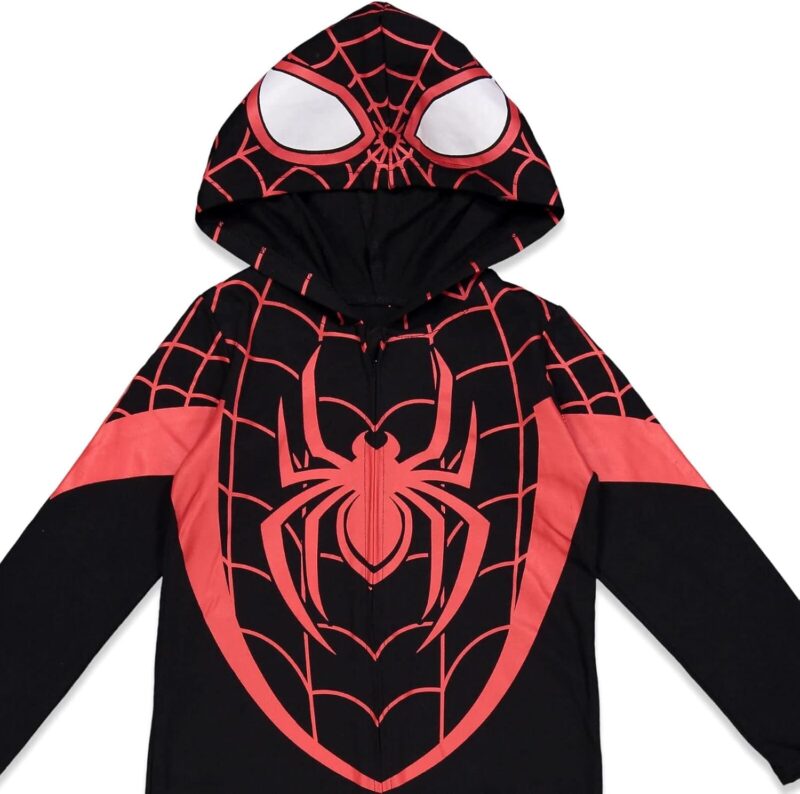 Marvel Avengers Spider-Verse Spider-Man Venom Iron Man Zip Up Cosplay Coverall Newborn to Little Kid - Image 5