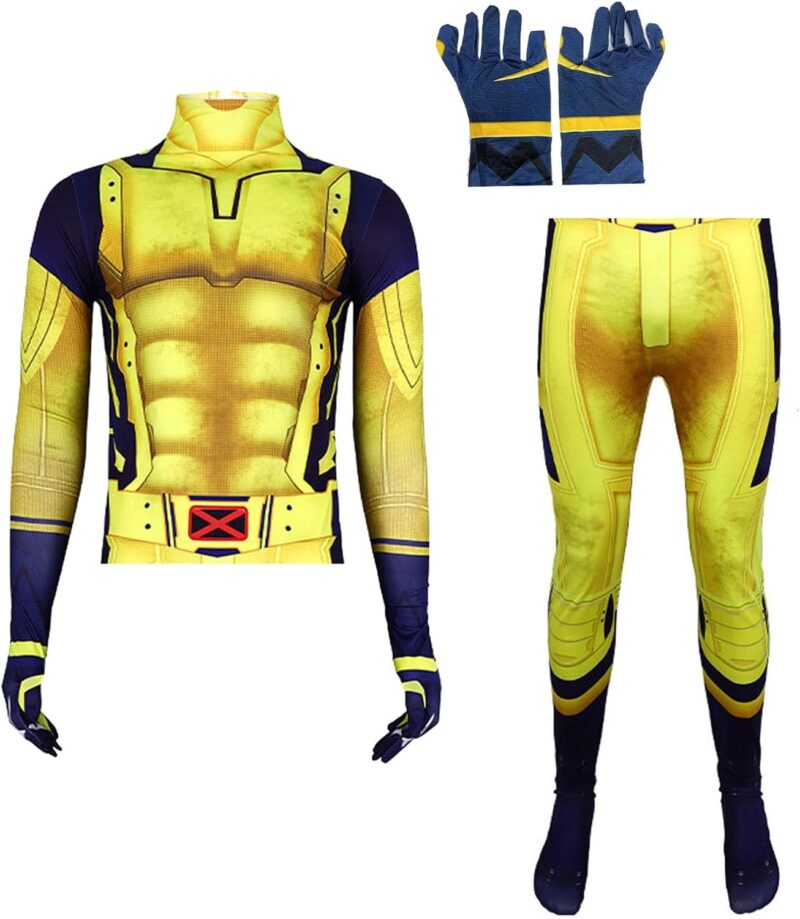 Superhero Cosplay Costume for Men Halloween Cosplay Costume Outfit Jumpsuit Adult