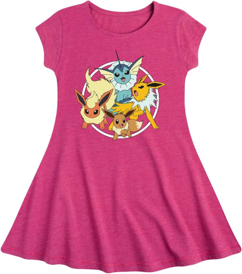 HYBRID APPAREL - Pokémon - Pikachu Collegiate - Youth Girls Fit & Flare Dress