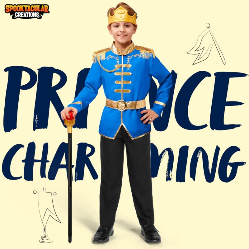 Spooktacular Creations Prince Costume for Boys, Royal Prince Charming Costume for Toddler Kids Halloween Costumes Parties - Image 2