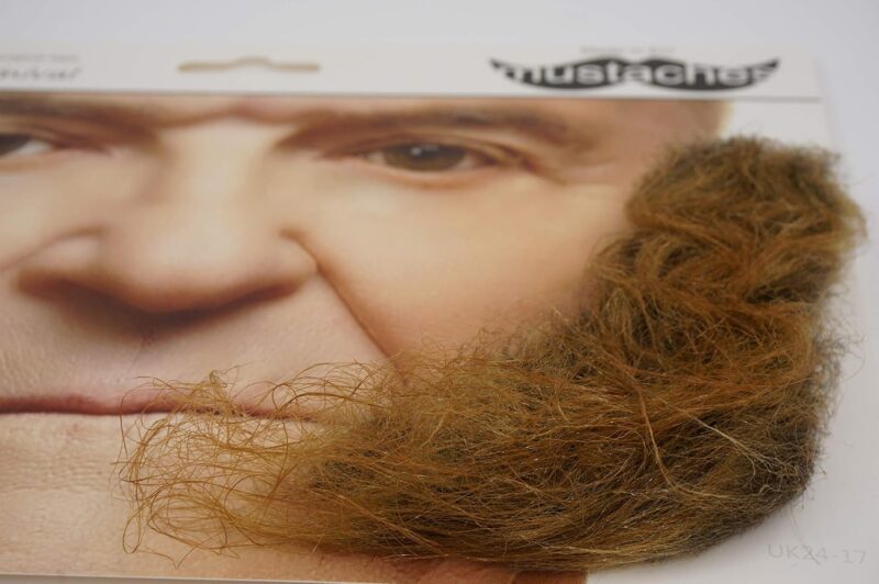 Mustaches Realistic, L Shaped Fake Mutton Chops Sideburns, Brown - Image 5