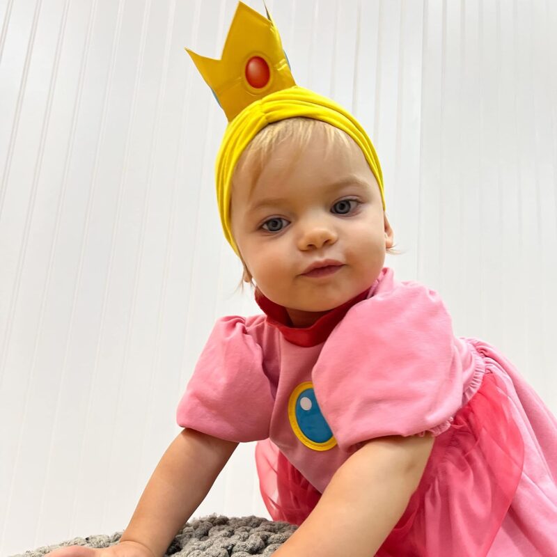 Disguise Girl's Super Mario Bros Infant Posh Princess Peach Costume - Image 3