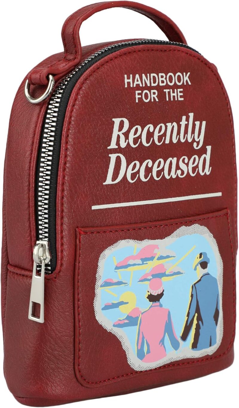 Beetlejuice Classic Movie Recently Deceased Book Mini Backpack One Size Fits Most Wristlet - Image 3