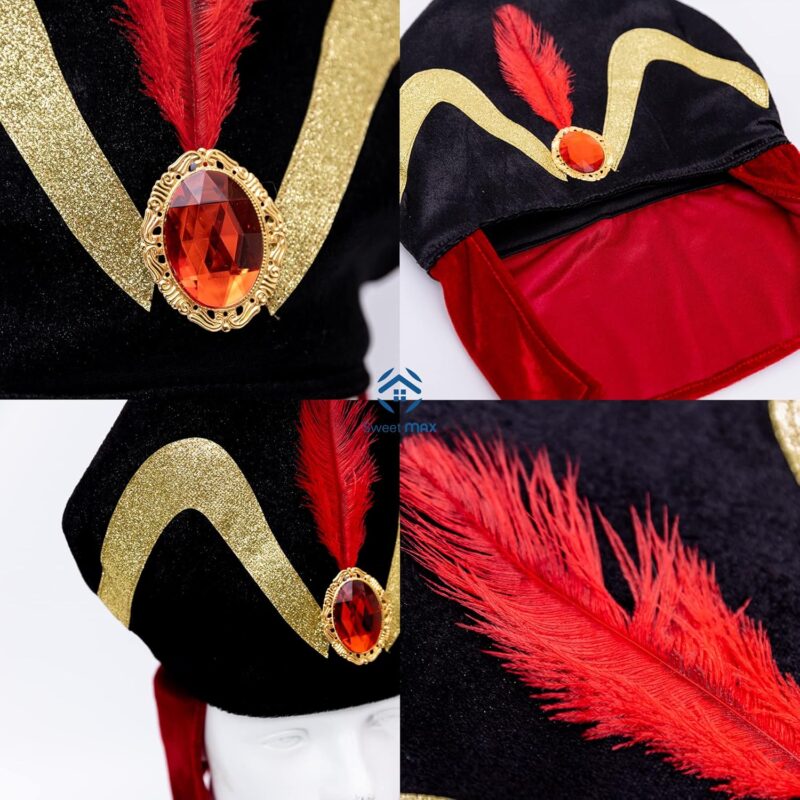 SWEET MAX Villain Hat Book Character Magic Cosplay Costume Headdress Novelty Headpiece Fancy Dress Halloween Adults - Image 6