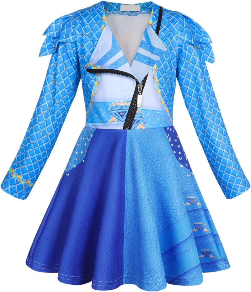 Descendants Rise of Red Costume Girls Halloween Costumes Outfit Princess Dresses Kids Long Sleeves Cosplay Clothes