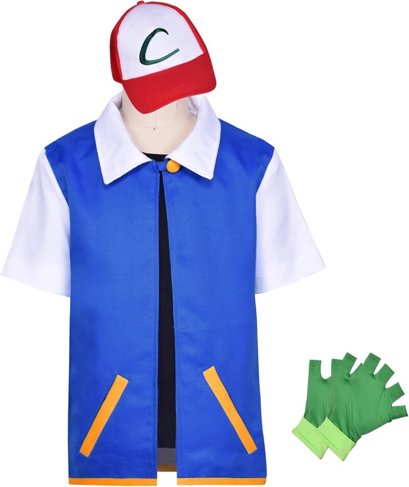 Adult Kids Costume Hoodie Halloween Cosplay Jacket Shirt Gloves Hat Sets for Trainer