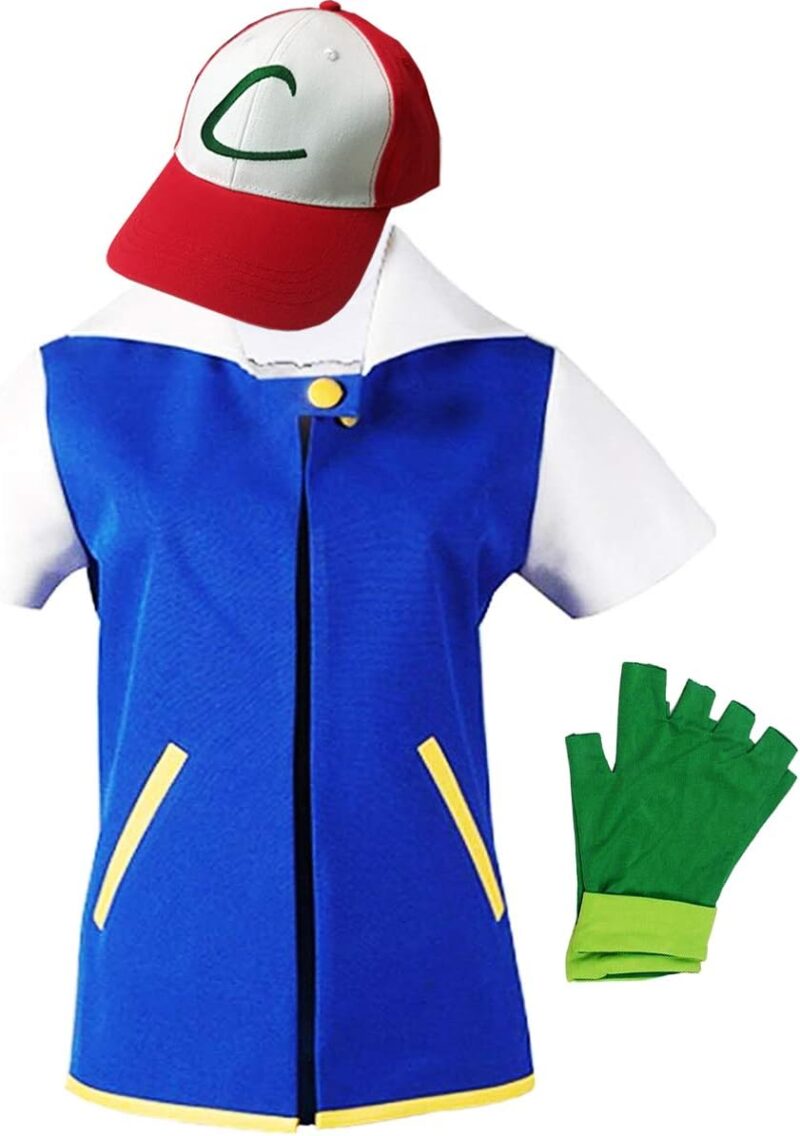 Kids Adult Costume Cosplay Jacket Gloves Hat Sets for Trainer Halloween shirt