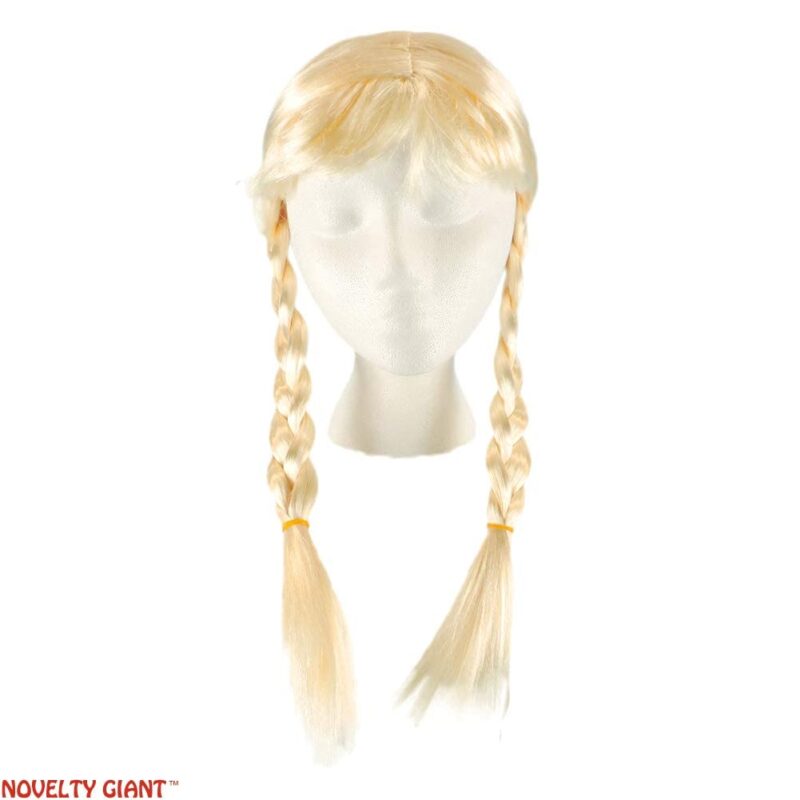 Blonde Inga Cowgirl Pigtails Halloween Costume Wig Small - Image 4