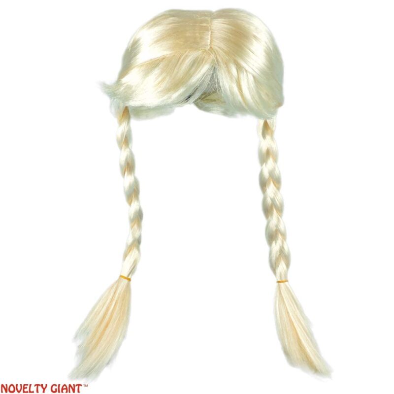 Blonde Inga Cowgirl Pigtails Halloween Costume Wig Small - Image 2