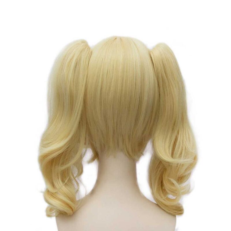 Anime Cosplay Wigs for Women Blond Synthetic Wig with 2 Ponytails Halloween Costume Party Cosplay Wig - Image 2