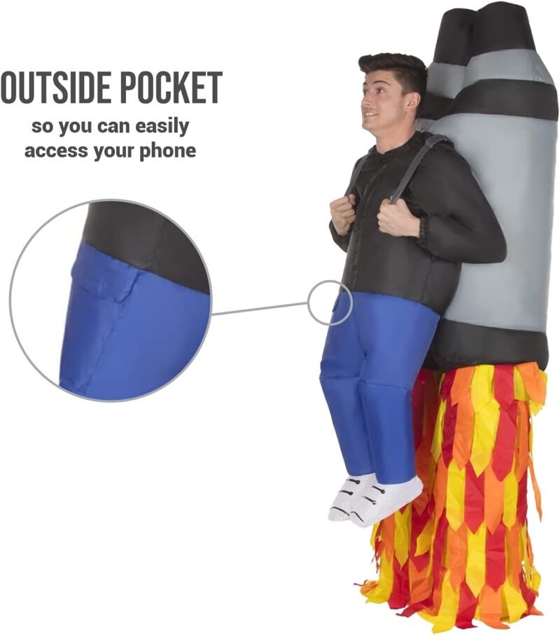 Morph Jet Pack Inflatable Costume, Inflatable Jetpack Costume, Inflatable Rocket Costume For Adult, Jet Pack Blow Up Costume, Inflatable Costumes Adult Funny - Image 4