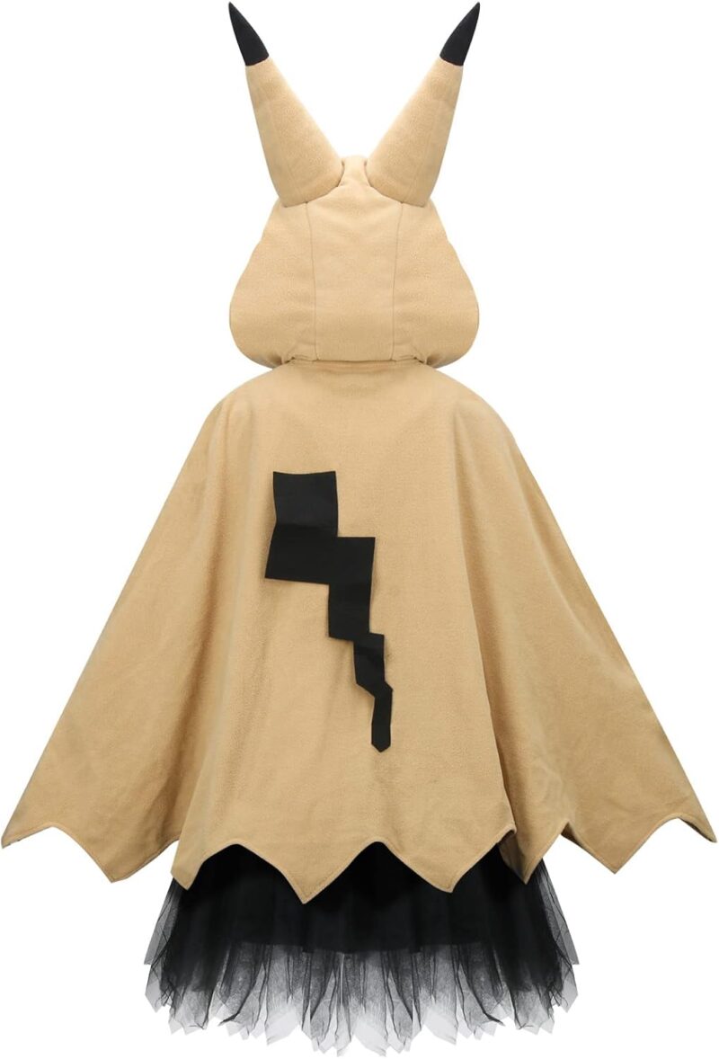 NIHONCOS Womens Long Ears Hooded Cloak Costume Yellow Ghost Cape Hoodie Skirt Belt Gloves Halloween Cosplay Costume Outfit - Image 8