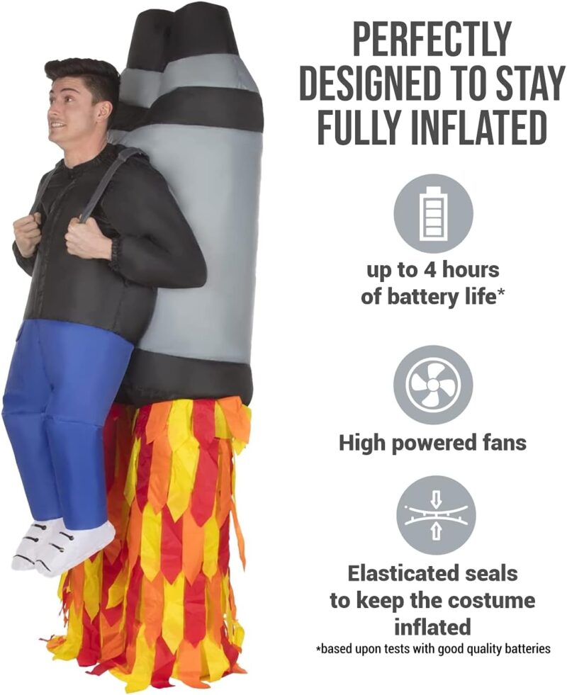 Morph Jet Pack Inflatable Costume, Inflatable Jetpack Costume, Inflatable Rocket Costume For Adult, Jet Pack Blow Up Costume, Inflatable Costumes Adult Funny - Image 3