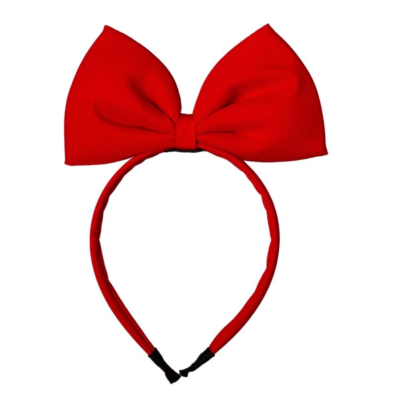 7Rainbows 6.5" Bow Headbands for Women and Girls Perfect Hair Accessories for Party and Cosplay (Red)