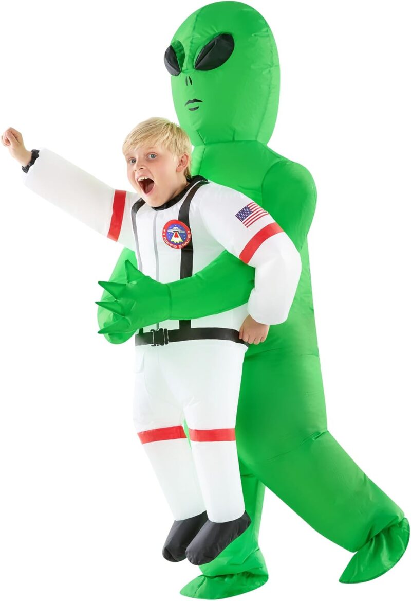 Morph Alien Astronaut Costume for Kids, Inflated Alien Costume, Kids Inflatable Costume Alien, Child Inflatable Alien Costume, Alien Inflatable Costume Kids, Abducted by Aliens Costume - Image 4