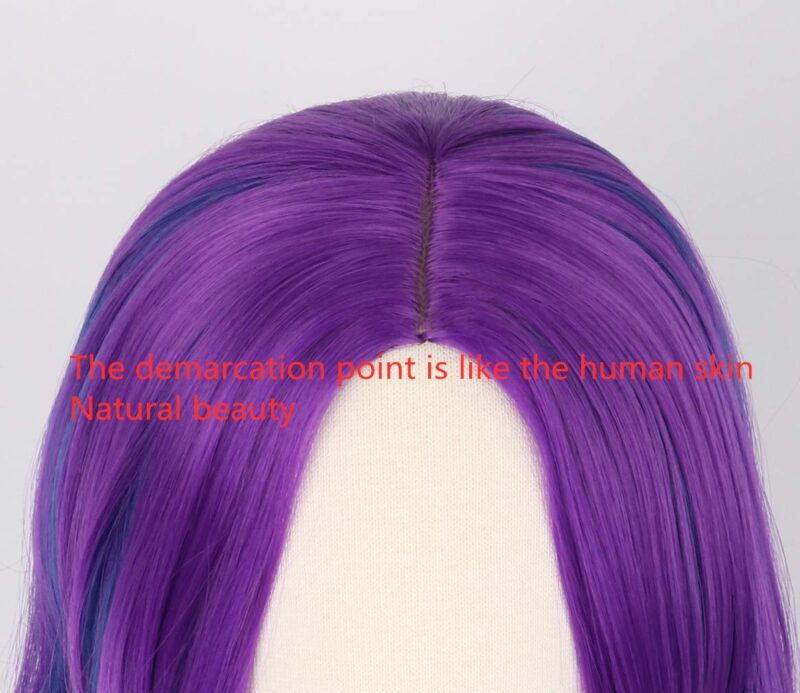 Purple Mixed Blue Wigs for Kids Girls wig Halloween Costume Cosplay Wig - Image 6