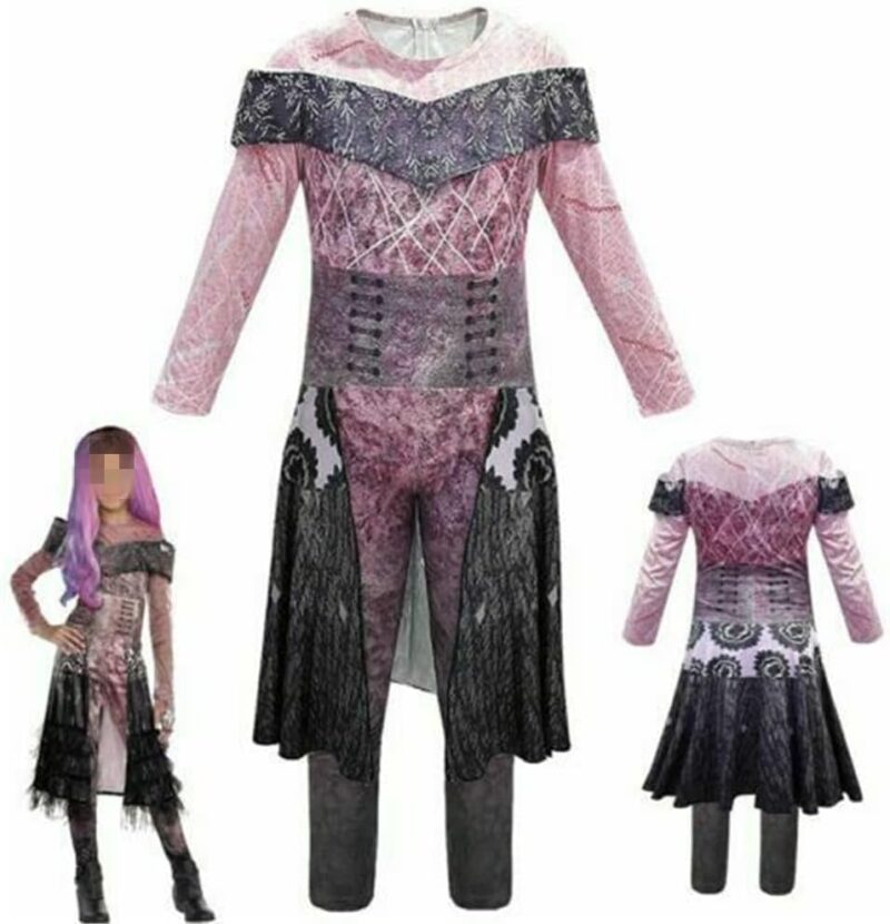 Party City Audrey Mal Fancy Dress Descendants 3 Costumes for Girls Halloween Evil Queen Cosplay Long Sleeve Jumpsuit Costume - Image 2