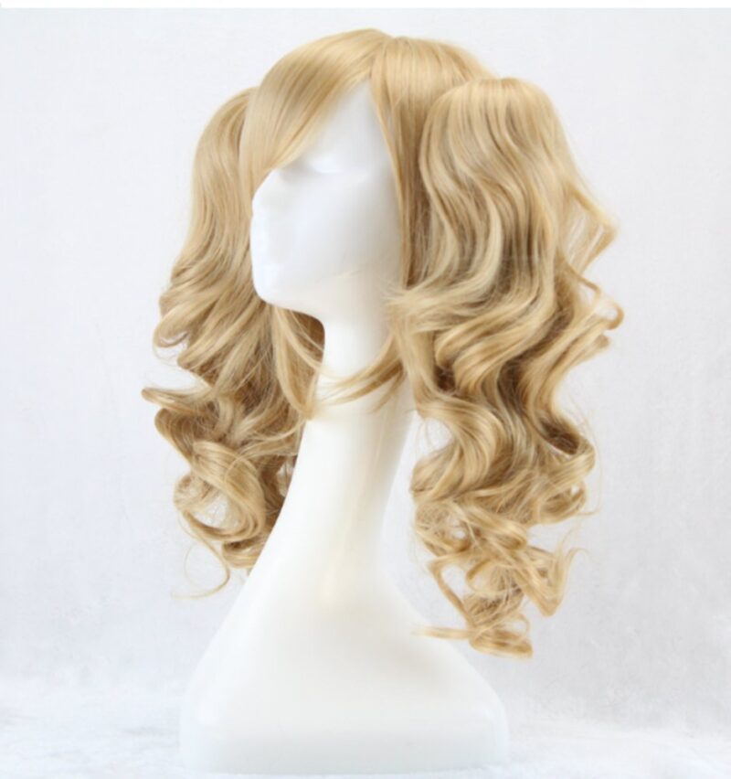 Light Blonde Cosplay Wigs with Pigtails 17.7" Thick and Soft for Costume Party Halloween - Image 3