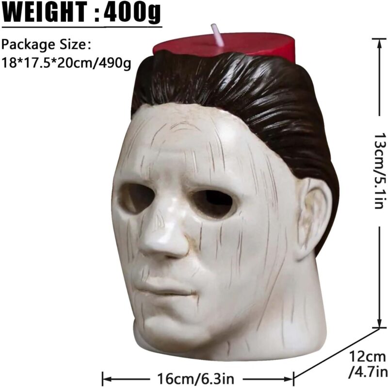 Michael Myers Candle Holder, Mich Myers Statue with Bleeding Eyes Decor Halloween Horror Holder Decorations Party Candlestick Merchandise (Michael Myers Candle Holder) - Image 5