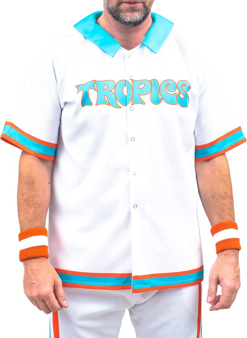 Jackie Moon Deluxe Flint Tropics Jersey Complete Warm Up Costume Set for Halloween & Cosplay - Image 3