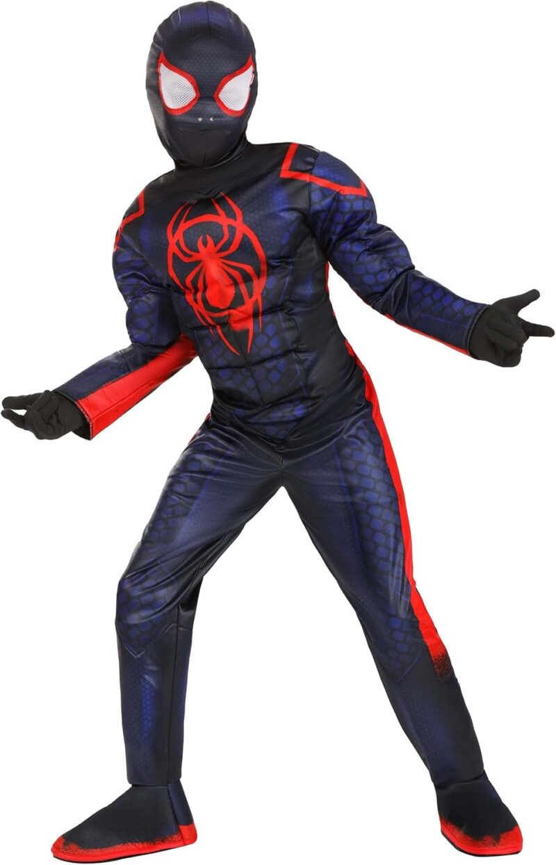 MARVEL Boys Deluxe Iron Spider Man Costume, Kids Spiderman Integrated Suit for Children, Costumes - Officially Licensed