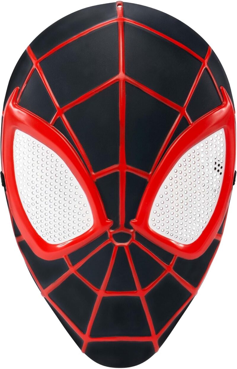 Marvel Youth Miles Morales Mask - 3D Plastic Mask with Elastic Strap