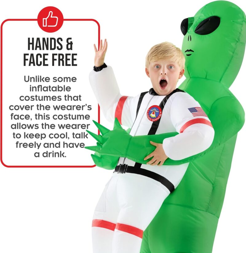 Morph Alien Astronaut Costume for Kids, Inflated Alien Costume, Kids Inflatable Costume Alien, Child Inflatable Alien Costume, Alien Inflatable Costume Kids, Abducted by Aliens Costume - Image 3