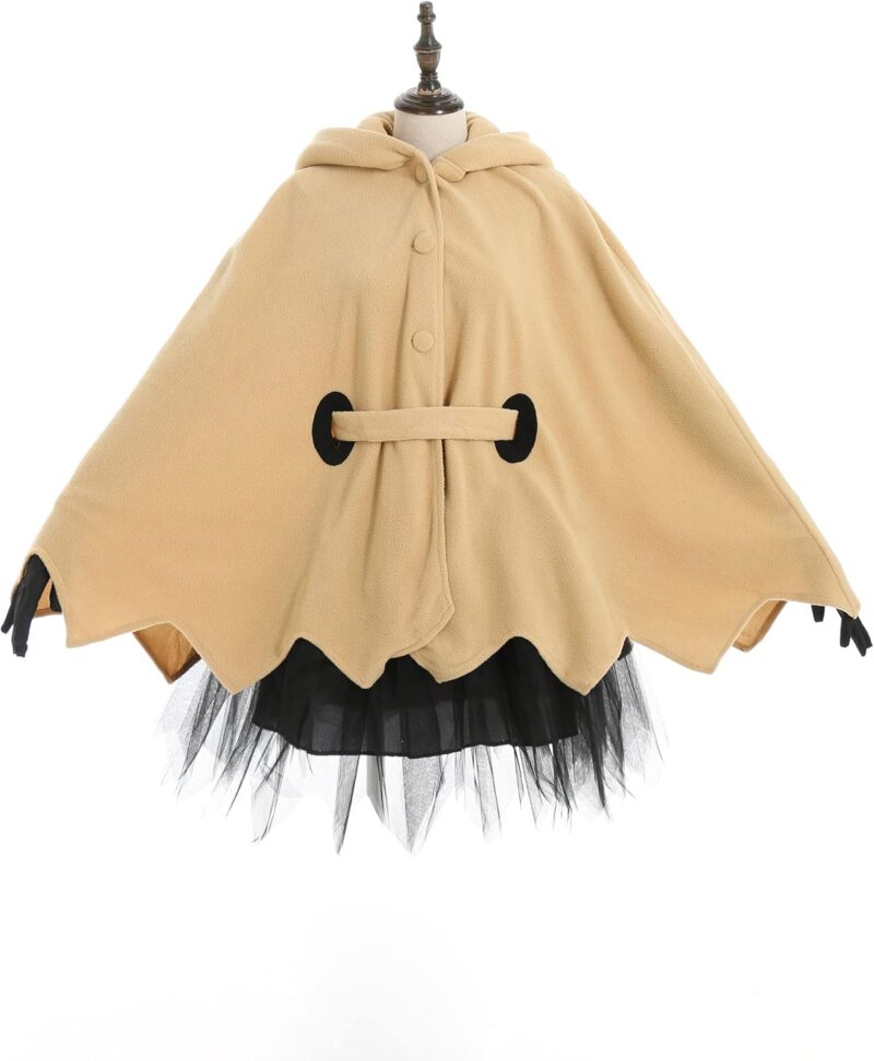 miccostumes Women's Costume Anime Ghost Cosplay Yellow Hooded Cloak with Skirt And Belt And Gloves