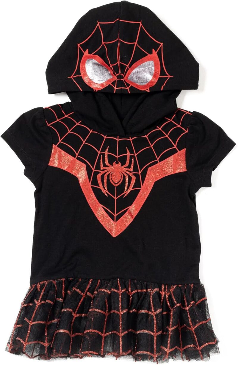 Marvel Avengers Spider-Man Spider-Gwen Captain America Girls Cosplay T-Shirt and Leggings Toddler to Little Kid - Image 3