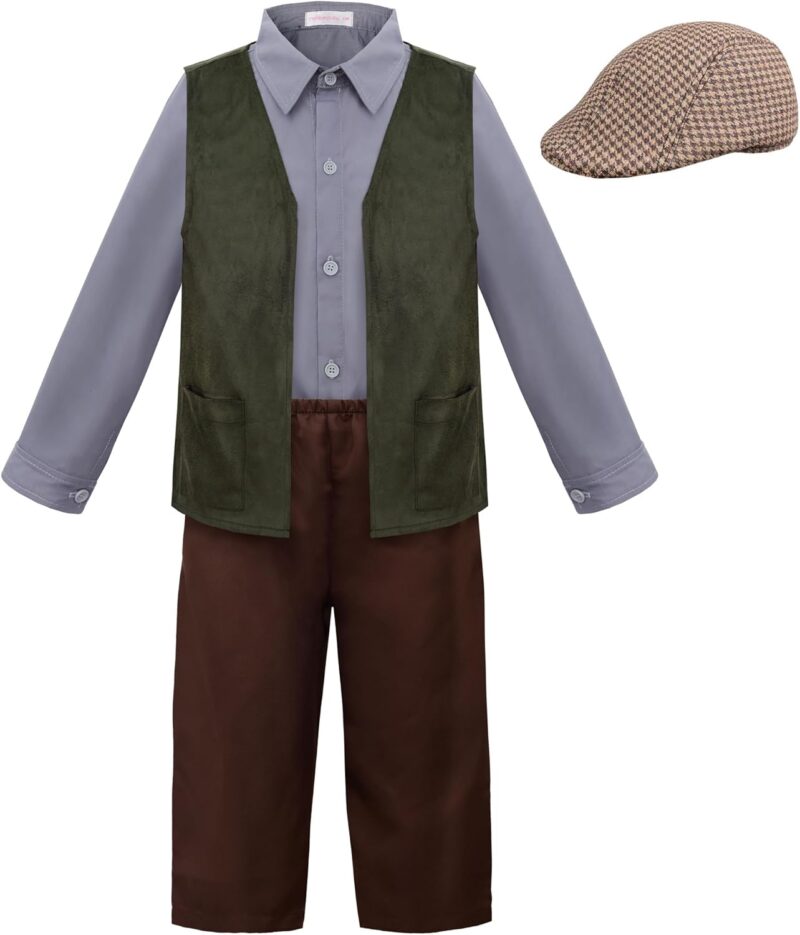 ReliBeauty Kids Colonial Costume Boys Victorian Costume for Boys