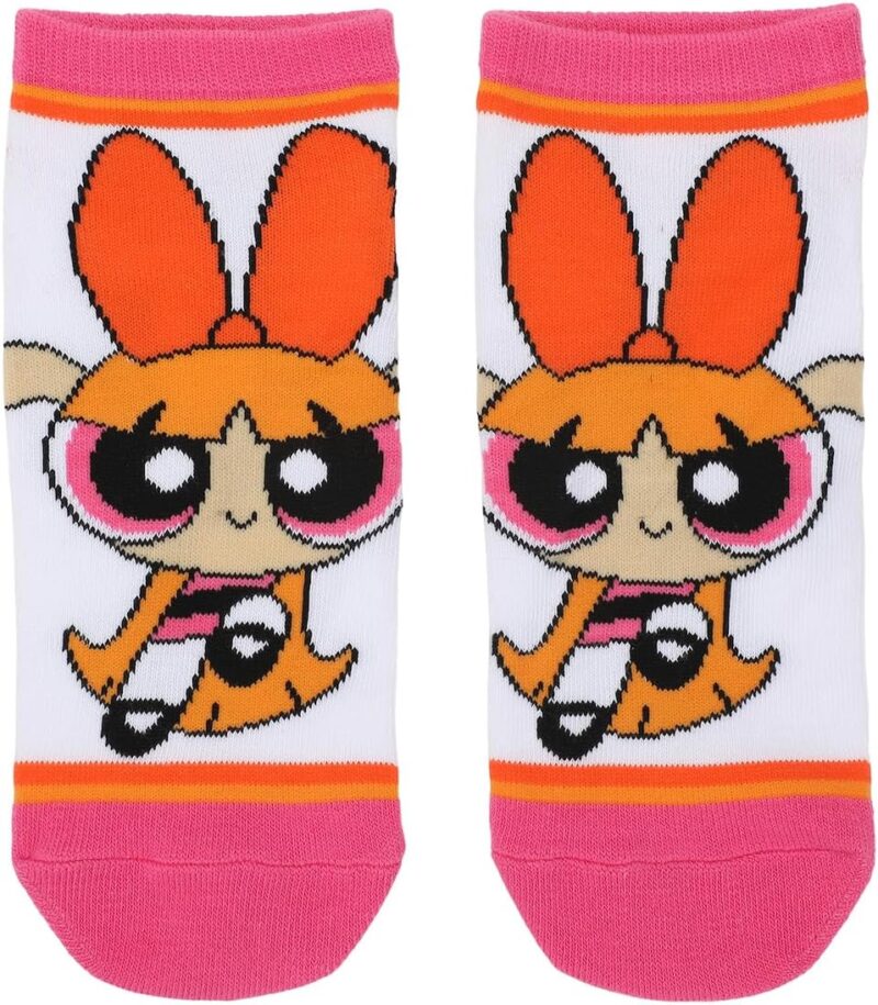 Bioworld Adult Powerpuff Girls Ankle Socks 5-Pack - Superhero Style for Your Feet - Image 2