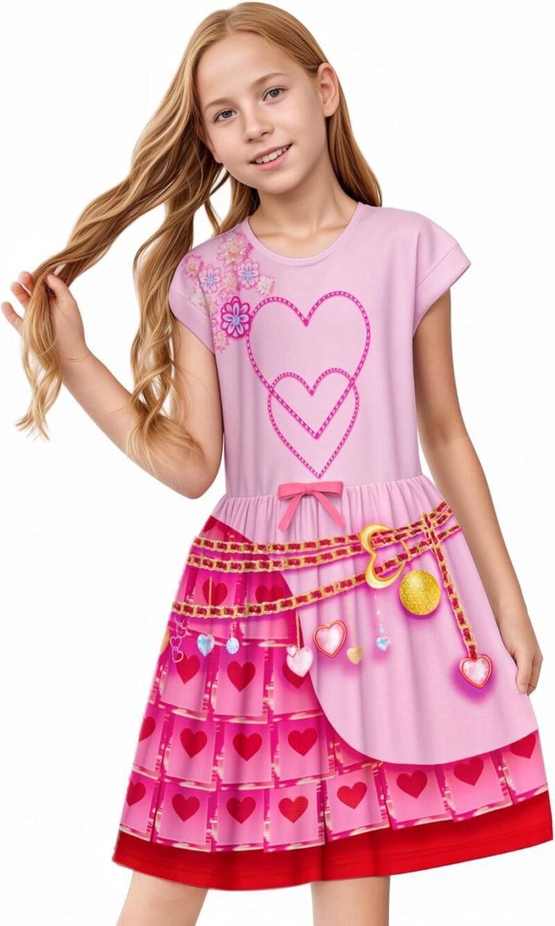 Girls The Rise of Red Dress Bridget Costume Princess Dress Up for Kid Birthday Party Outfits - Image 2