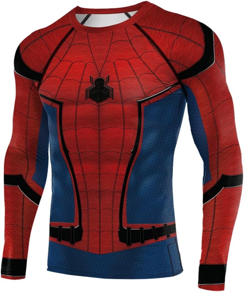 3D Super Hero Close-Fitting Quick-Drying Elastic Sport Cosplay T-Shirt Long Sleeve - Image 2