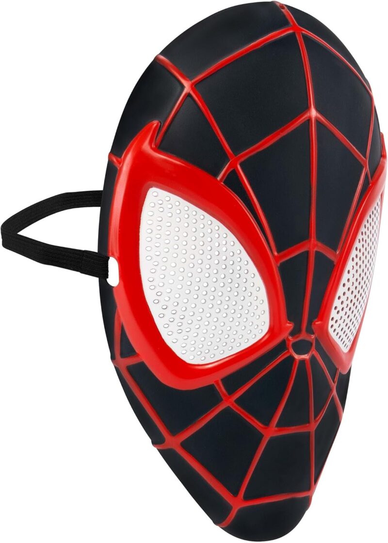 Marvel Youth Miles Morales Mask - 3D Plastic Mask with Elastic Strap - Image 3