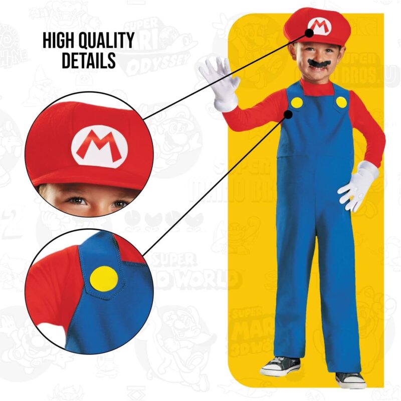 Nintendo Super Mario Brothers Mario Boys Toddler Costume - Image 4