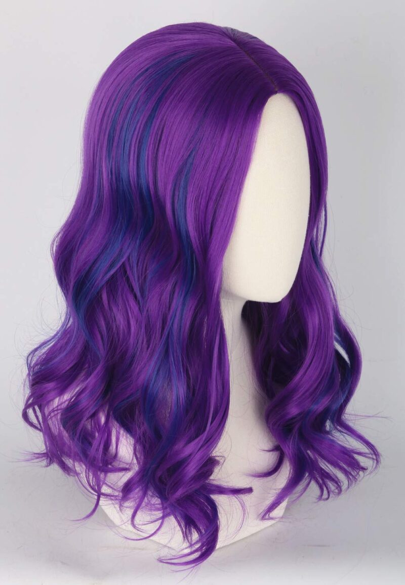 Purple Mixed Blue Wigs for Kids Girls wig Halloween Costume Cosplay Wig - Image 3