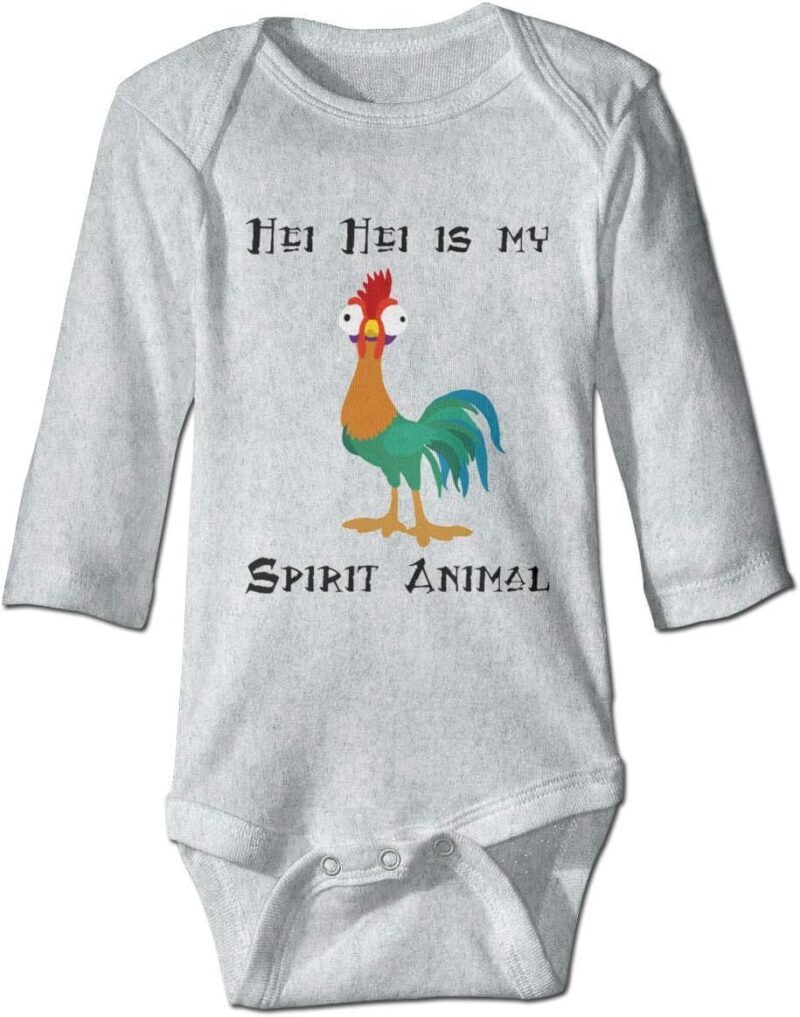 HEI HEI is My Spirit Animal Cute Bodysuit Toddler Romper Unisex Baby Long Sleeve