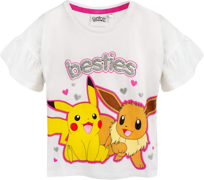 Pokemon Pyjamas Pikachu & Eevee Frill Sleeve Long OR Short Leg Girls PJs - Image 3