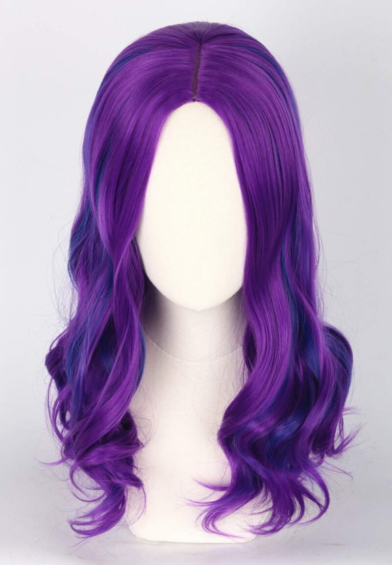 Purple Mixed Blue Wigs for Kids Girls wig Halloween Costume Cosplay Wig - Image 2