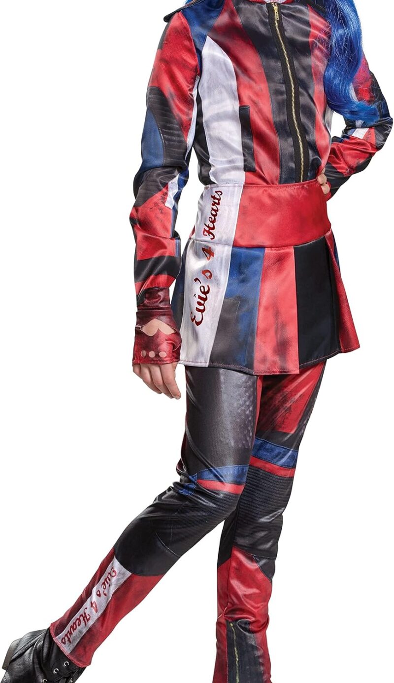 Evie Descendants 3 Deluxe Girls Costume, Official Disney Descendants Costume Jumpsuit - Image 3