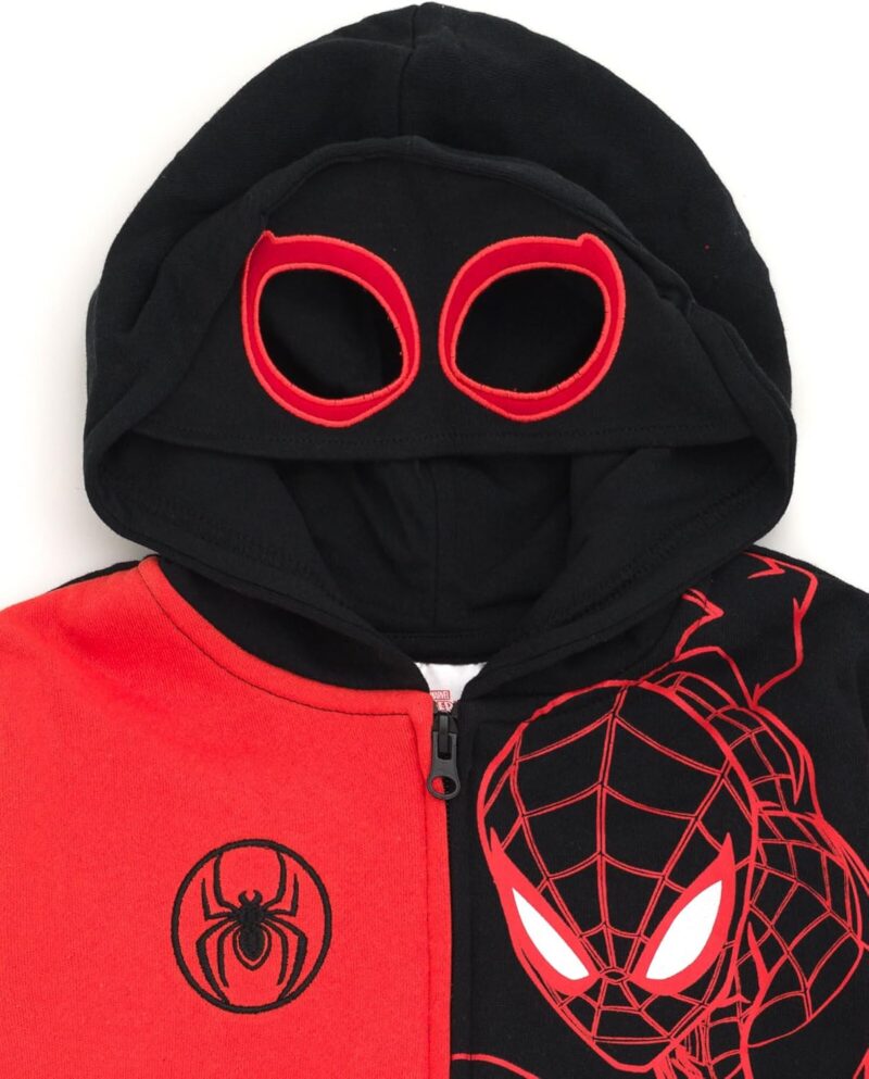 Marvel Spider-Man Avengers Fleece Zip Up Cosplay Hoodie Toddler to Big Kid Sizes (2T - 18-20) - Image 3