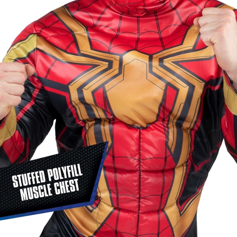 Marvel Deluxe Adult Iron Spider-Man Costume, Spiderman Integrated Suit for Men, Halloween Costume - Officially Licensed - Image 3